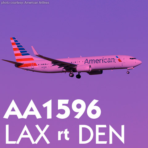 Flight American Airlines AA1596 LAX DEN Economy Review