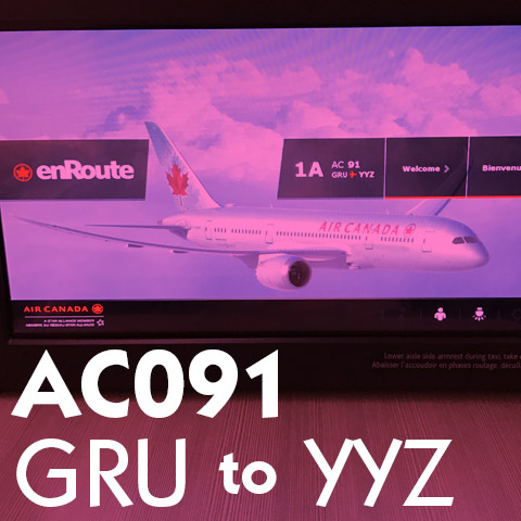 Review Air Canada AC091 GRU YYZ Sao Paulo Toronto Report