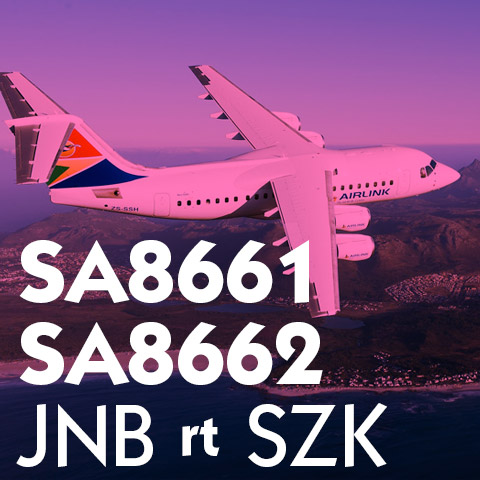 Flight Report SAA Airlink JNB Johannesburg SZK Skukuza Round Trip Review