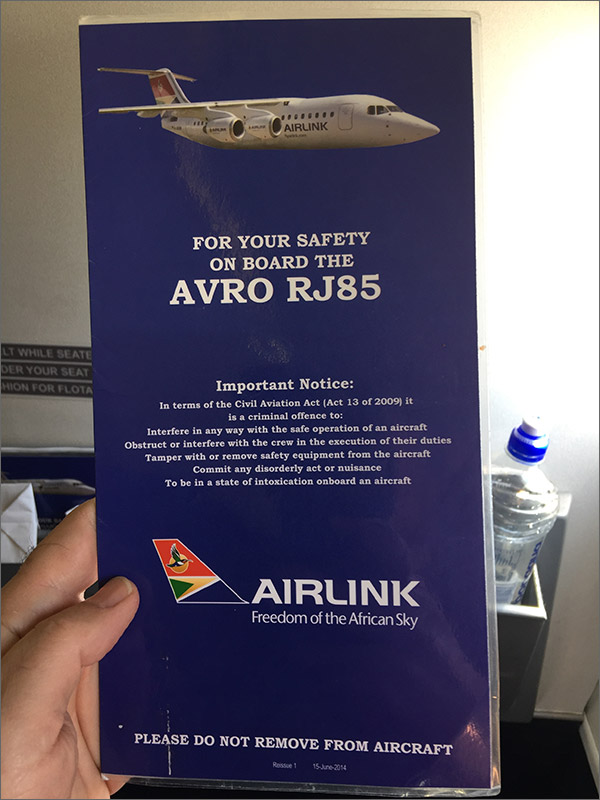 Flight Report: SAA Airlink JNB Johannesburg SZK Skukuza Round Trip Review