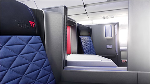 Delta One Suite (Business Class) on the Delta A350