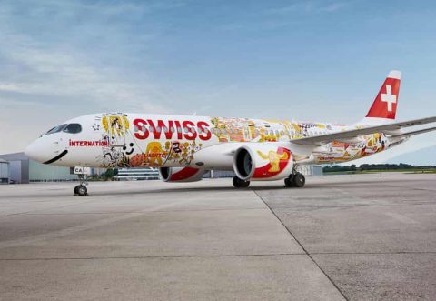 Swiss International Air Lines revealed a special livery at Geneva-Cointrin airport
