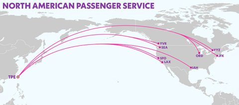Eva Air North America cities served