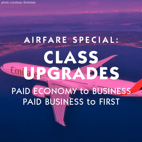 Airfare Special Class Upgrade Specials Lufthansa Swiss Etihad Emirates Latam
